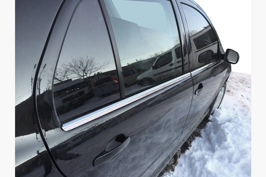 Skoda Fabia 2000–2007 Vonkajšie nerezové lišty okien (4 ks) Image