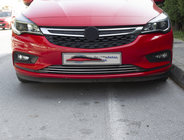 Opel Astra K 2016–2021 Chrómové lišty na predný nárazník (3 ks, nerez) fotografia 1