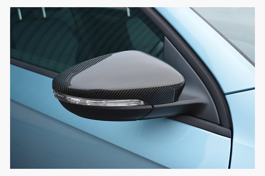 Volkswagen EOS 2011–2016 Karbonové kryty zrkadiel (2 ks, pravý karbón) Image