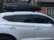 Hyundai Tucson TL 2016–2021 Okenné veterné deflektory s chrómovou lištou (6 ks, Niken) fotografia 1