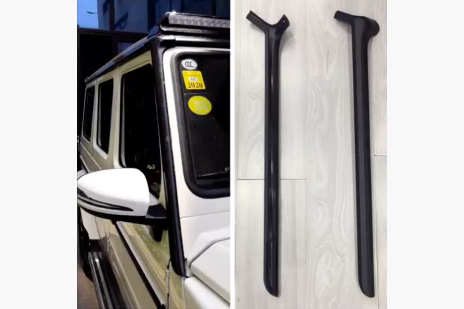Mercedes G class W463 1990–2018 Vertikálne lišty (2 ks, dizajn 2018) Fotografia 1