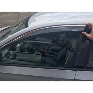 Okenné deflektory s chrómovou lištou SD (4 ks, Niken) Skoda Rapid 2012–2019 fotografia 1