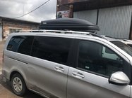Mercedes Vito/V-trieda W447 2014– Chrómové strešné lyžiny CAN, originálny dizajn (kovové nohy) fotografia 1