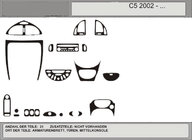 Citroen C-5 2008–2017 Akcia! Kryty palubnej dosky (karbónový vzhľad) fotografia 1