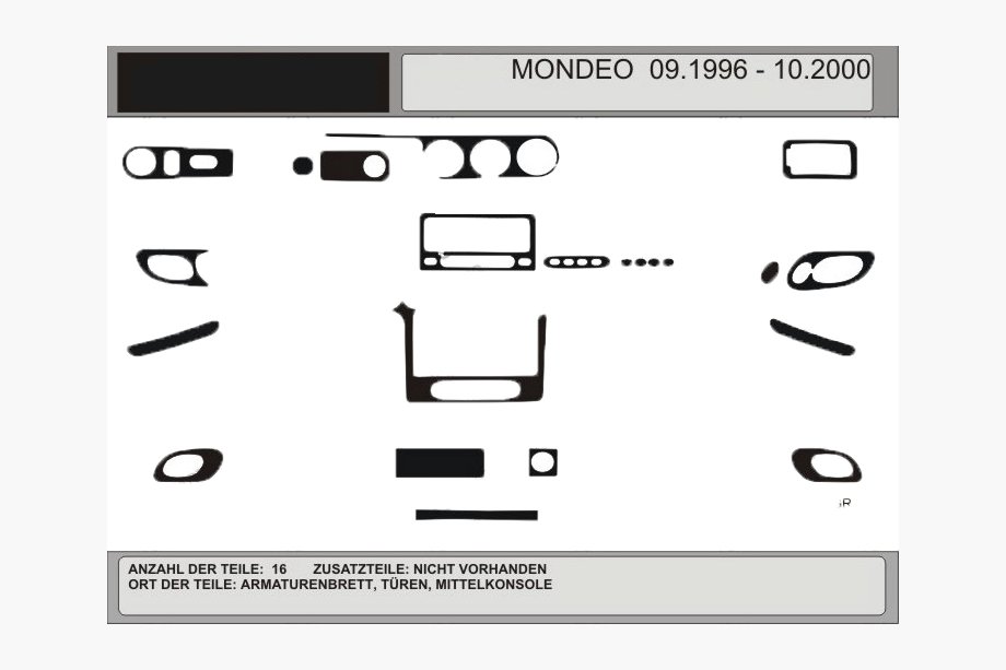 Ford Mondeo 1996–2001 Dekoratívne lišty na palubnú dosku (imitácia dreva 1996-2001) Image