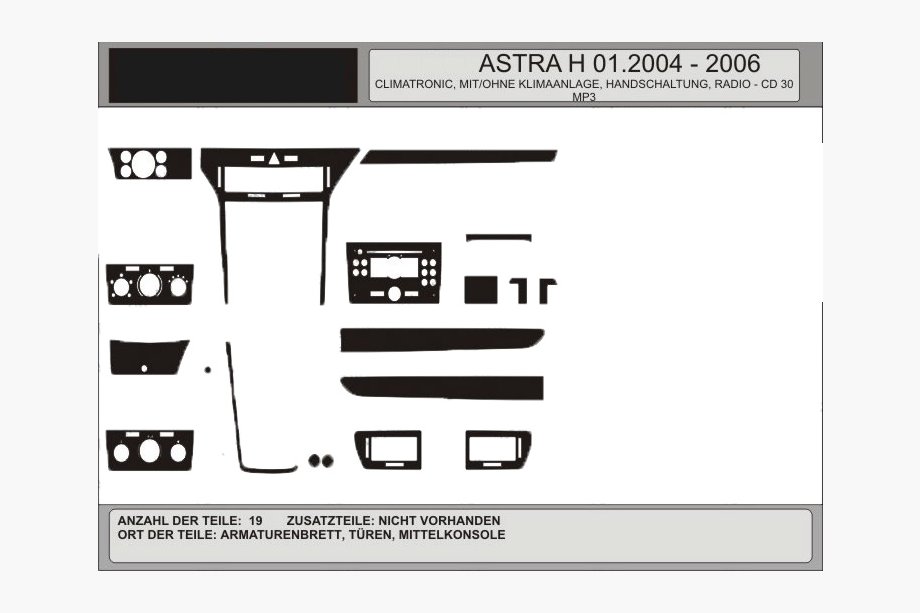 Opel Astra H 2004–2013 Akcia! Dekoratívne lišty na palubnú dosku (imitácia dreva) Image