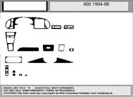 Saab 900 1994–1998 Akcia! Dekoračné lišty na palubnú dosku (drevo) fotografia 1