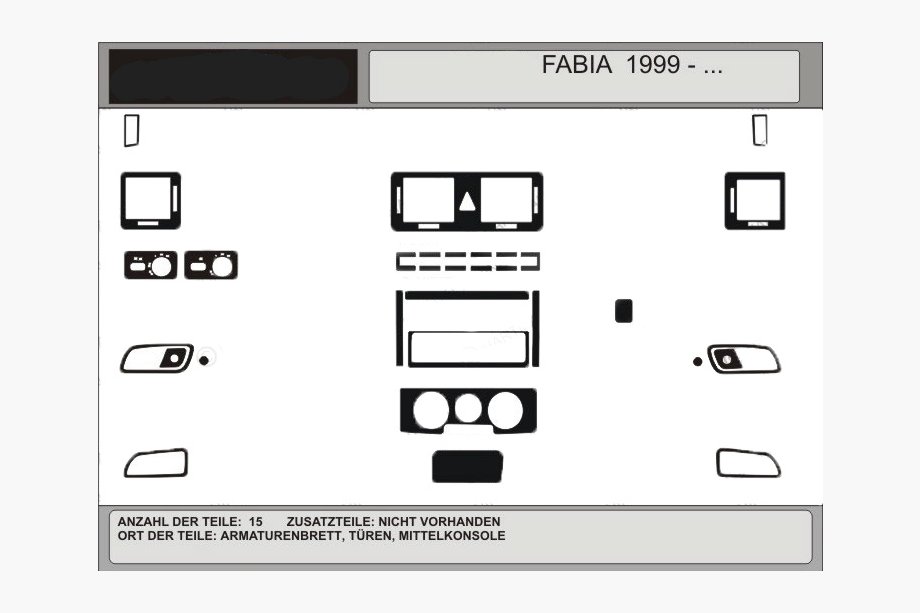 Skoda Fabia 2000–2007 Akcia! Dekoratívne lišty na palubnú dosku (svetlé drevo) Image