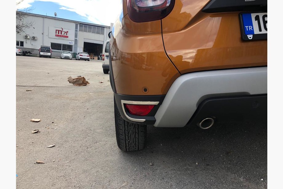 Renault Duster 2018–2024 Kryty zadných odraziek, 2 ks, nerez OmsaLine – talianska nehrdzavejúca oceľ Image