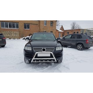 Predný ochranný rám WT003 Special (nerez) Volkswagen Touareg 2002–2010 fotografia 1