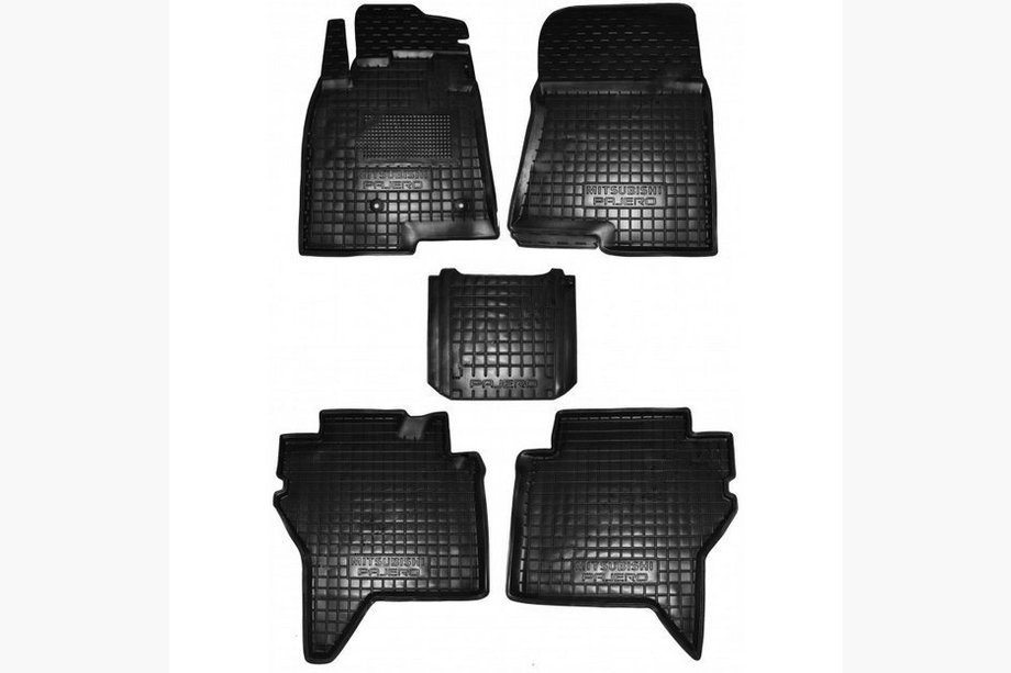 Mitsubishi Pajero Wagon IV 2006–2021 Gumové autokoberce s vysokým okrajom (Autogumm) Image