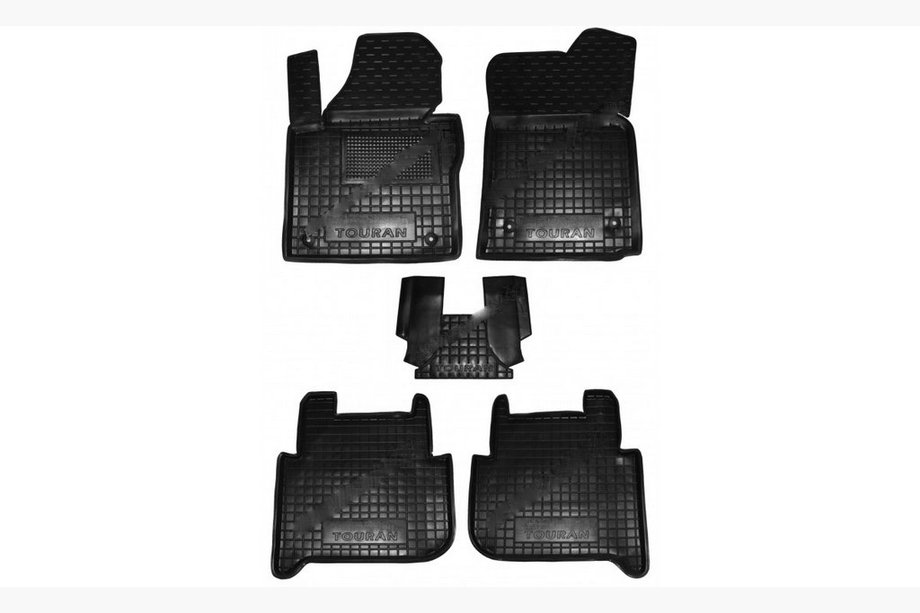 Volkswagen Touran 2010–2015 Gumové autokoberce s vysokým okrajom (Autogumm) Image
