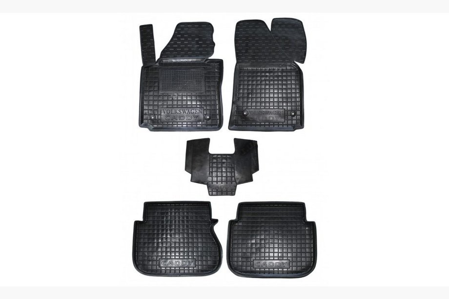 Volkswagen Caddy 2004–2010 Gumové autokoberce s vysokým okrajom (Autogumm) Image