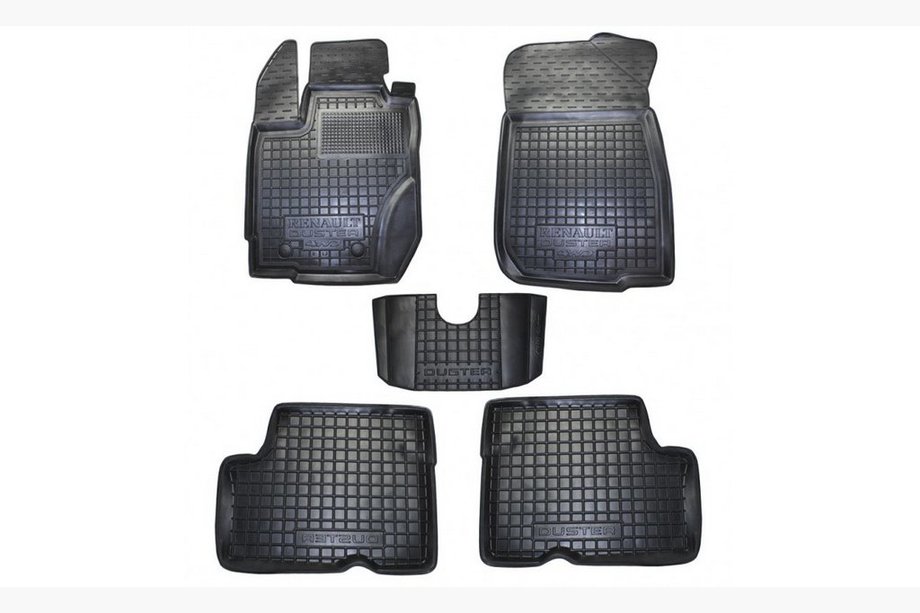 Renault Duster 2008–2017 Gumové rohože do interiéru s vysokým okrajom 2015+ 2/4WD Euro. montáž (Autogumm) Image