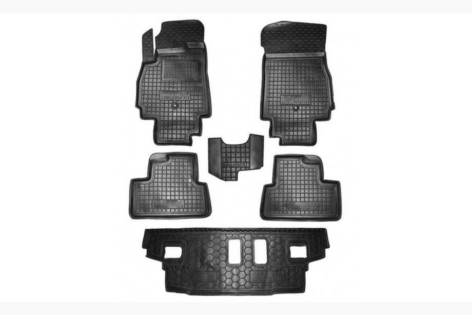 Chevrolet Orlando 2010–2018 Gumové autokoberce do interiéru s vysokým okrajom, 7 miest (Autogumm) Image