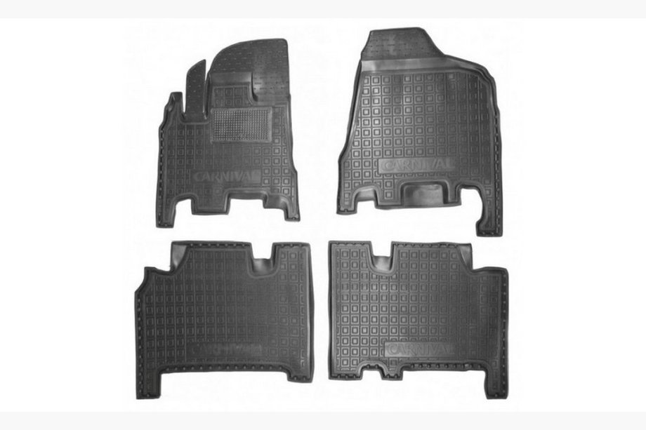 Kia Carnival 2002–2013 Gumové rohože s okrajom АКПП 2006+ prvý a druhý rad (Autogumm) Image