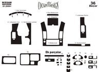 Nissan Navara 2006–2015 Interiérové lišty na palubnú dosku (36 dielov) fotografia 4