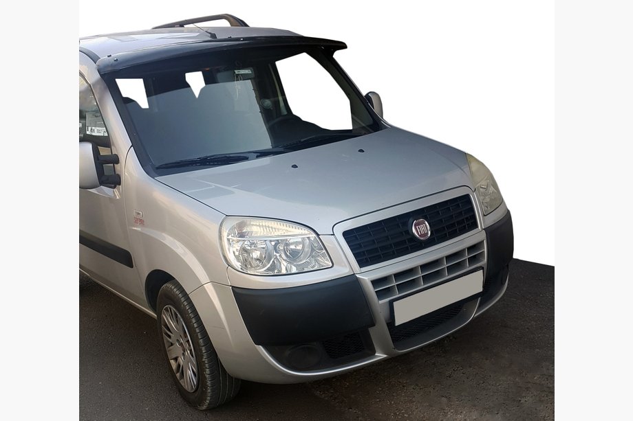 Fiat Doblo I 2001–2005 Slnečná clona na čelné sklo (čierny lesk, 5 mm) Image