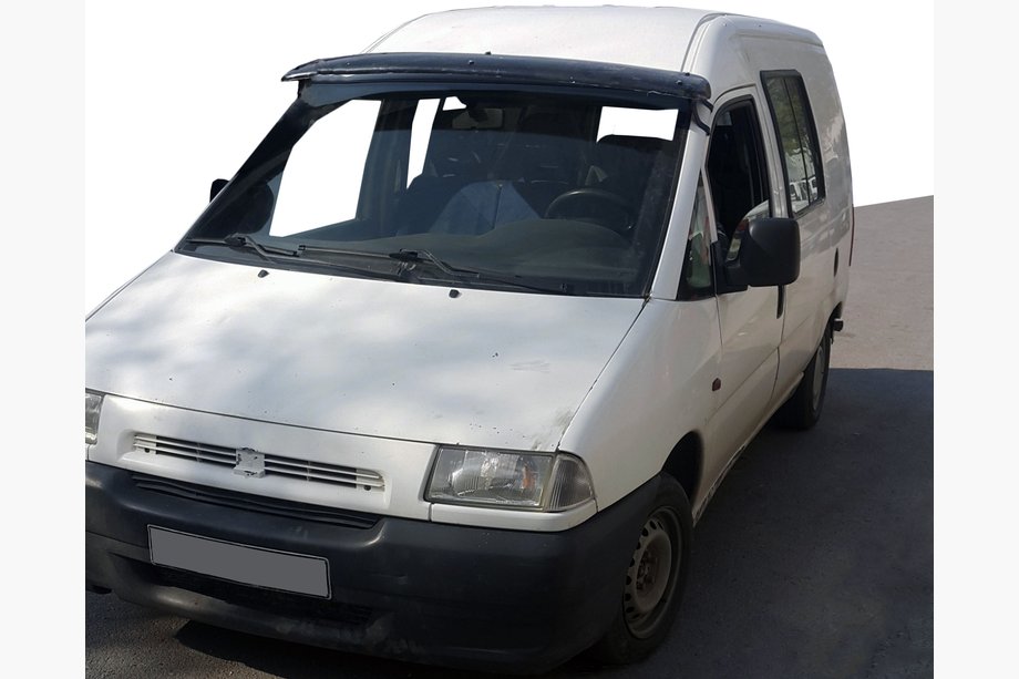 Citroen Jumpy 1996–2007 Slnečná clona na čelné sklo (čierny lesk, 5 mm) Image