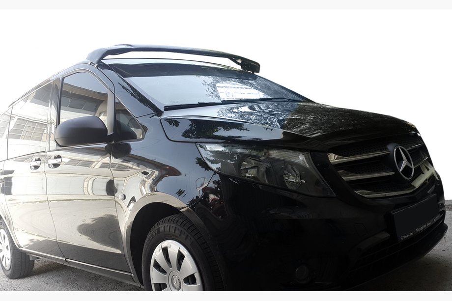 Mercedes Vito/V-trieda W447 2014– Slnečná clona na čelné sklo (čierny lesk, 5 mm) Fotografia 6