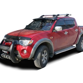 Slnečný šilt na čelné sklo (čierny, na ráme) Mitsubishi L200 2006–2015 fotografia 1