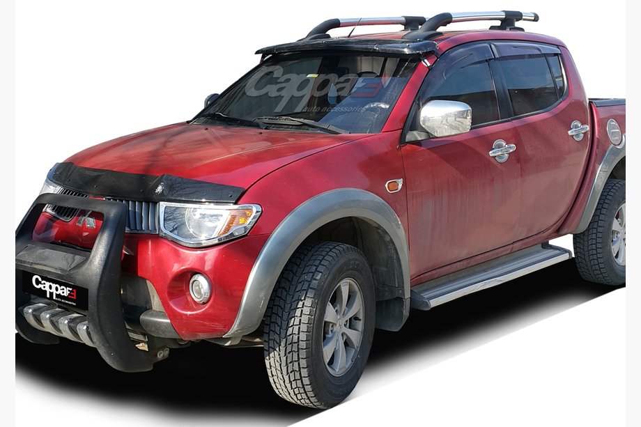 Mitsubishi L200 2006–2015 Slnečný šilt na čelné sklo (čierny, na ráme) Image