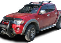 Mitsubishi L200 2006–2015 Slnečný šilt na čelné sklo (čierny, na ráme) fotografia 1