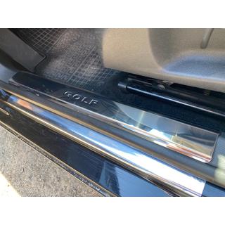 Kryty vnútornej časti prahov (2 ks, nerez) Volkswagen Golf 6 2008–2014 fotografia 1