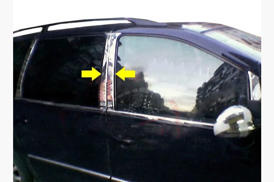 Ford Galaxy 1995–2006 Lišty na dverné stĺpiky (8 ks, nerez) Image