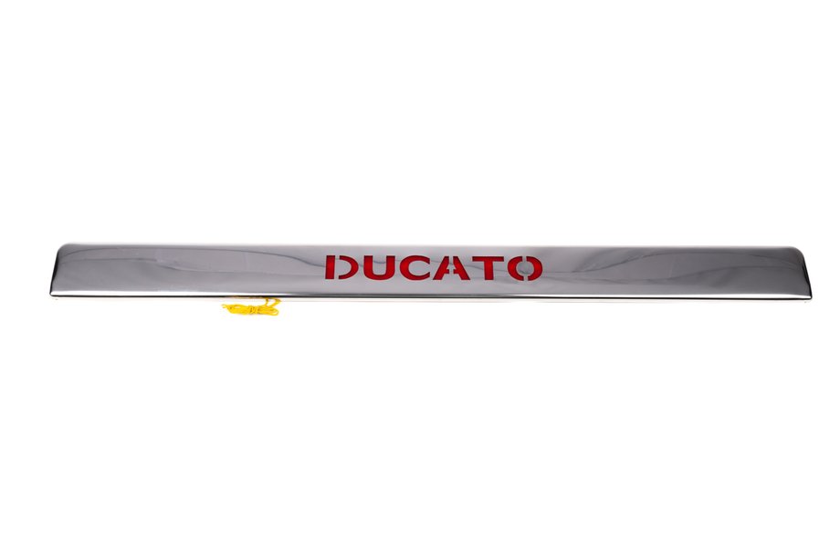 Fiat Ducato 2006–2025 LED lišta nad ŠPZ (nerez) Modré podsvietenie Image