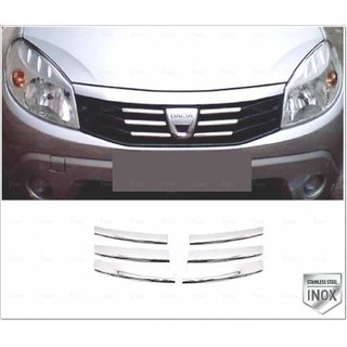 Nerezová lišta na prednú mriežku Dacia Sandero 2007–2013 fotografia 3