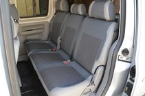 Volkswagen Caddy 2004–2010 Autopoťahy (koženka↗látka, Premium) Celý interiér (5 miest) fotografia 5