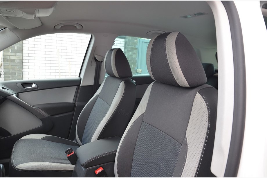 Volkswagen Tiguan 2007–2016 Poťahy na autosedadlá (ekokoža↗látka, Premium) Fotografia 7