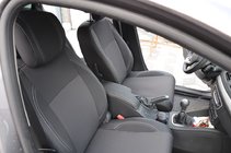 Renault Megane III 2009–2016 Autopoťahy na sedadlá (koženka + látka, Premium) fotografia 5