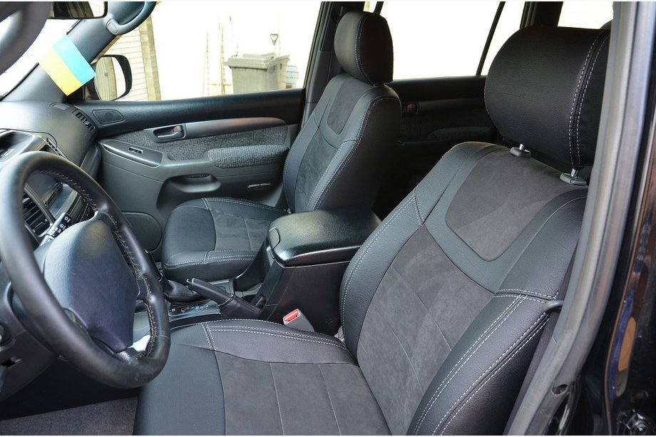 Toyota Land Cruiser Prado 120 2002–2009 Poťahy na sedadlá SoyuzAuto Leather-series Image