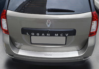 Renault Logan MCV 2013–2022 Nerezová lišta na zadný nárazník s ohybom NatANika fotografia 1