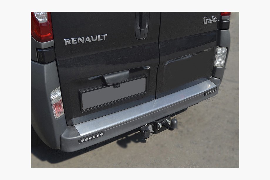 Opel Vivaro 2001–2015 Nerezový kryt zadného nárazníka s ohybom Nataniko Image