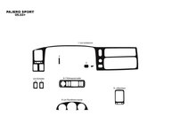 Mitsubishi Pajero Sport 1996–2007 Kryty palubnej dosky (2002-2007) Karbon fotografia 3