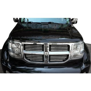 Chrómové lišty na masku chladiča (nerez) Dodge Nitro 2006–2011 fotografia 1