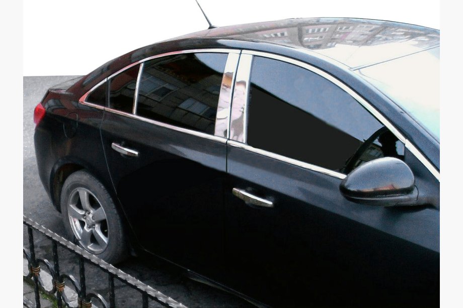 Fiat Albea 2002–2012 Lišty stĺpikov dverí (4 ks, nerez) Image