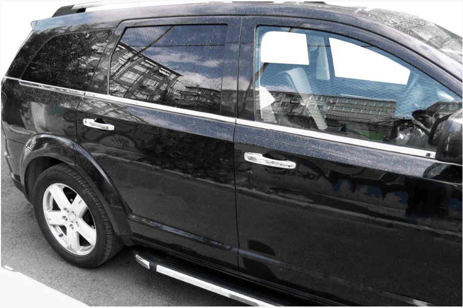 Dodge Journey 2008–2020 Ozdobné lišty okien (6 ks, nerez) Image