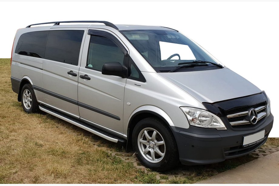 Mercedes Vito W639 2004–2014 Bočné nášľapy Fullmond (2 ks, hliník) Dlhá (ExtraLong) Image
