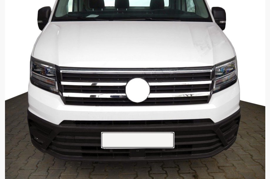 Volkswagen Crafter 2016– Lišty na mriežku (4 ks, nerez) OmsaLine – talianska nehrdzavejúca oceľ Fotografia 2