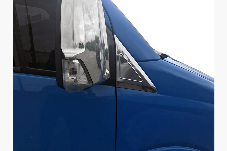 Volkswagen Crafter 2006–2016 Kryty pri zrkadlách (2 ks, nerez) OmsaLine – talianska nehrdzavejúca oceľ Fotografia 2