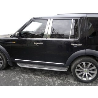 Okenné lišty (4 ks, nerez) Land Rover Discovery IV 2009–2017 fotografia 1