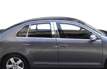 Volkswagen Jetta 2006–2011 Vonkajšie nerezové lišty okien (4 ks) fotografia 2