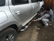 Renault Duster 2008–2017 Bočné prahy Vison (2 ks, hliník / nerez) fotografia 1