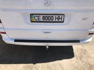 Mercedes Vito W639 2004–2014 Ochranná lišta zadného nárazníka so zahnutím (DDU, plast) Matná fotografia 3