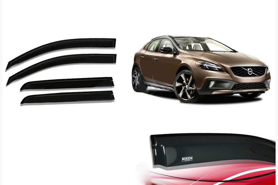Volvo V40 2012– Okenné veterné deflektory (4 ks, Niken) Image