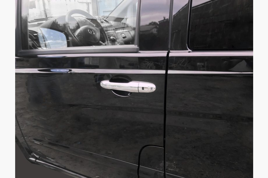 Mercedes Viano 2004–2014 Kryty kľučiek dverí (nerez) Image